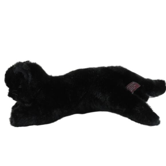 Bearington Black Cat Plush Stuffed Animal Green Eyes Toy, Collectible Realistic - Picture 6 of 16